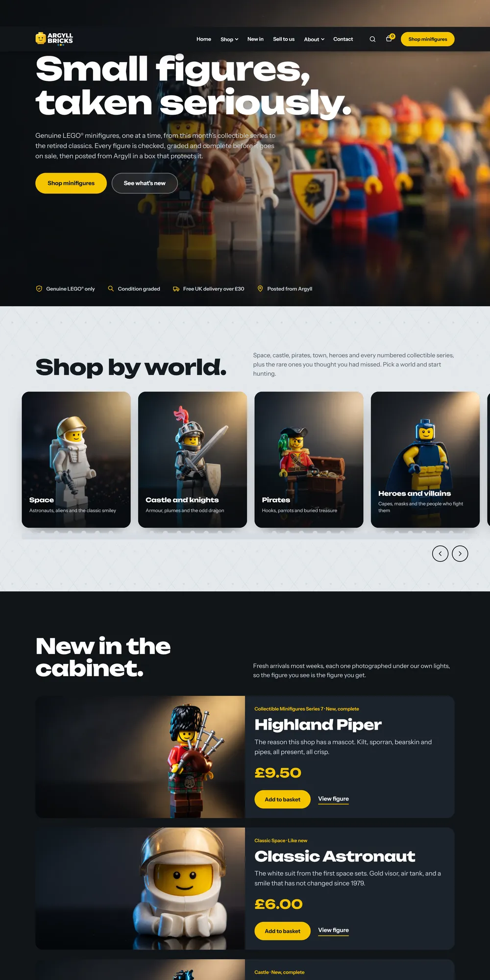 The homepage design we produced for Argyll Bricks
