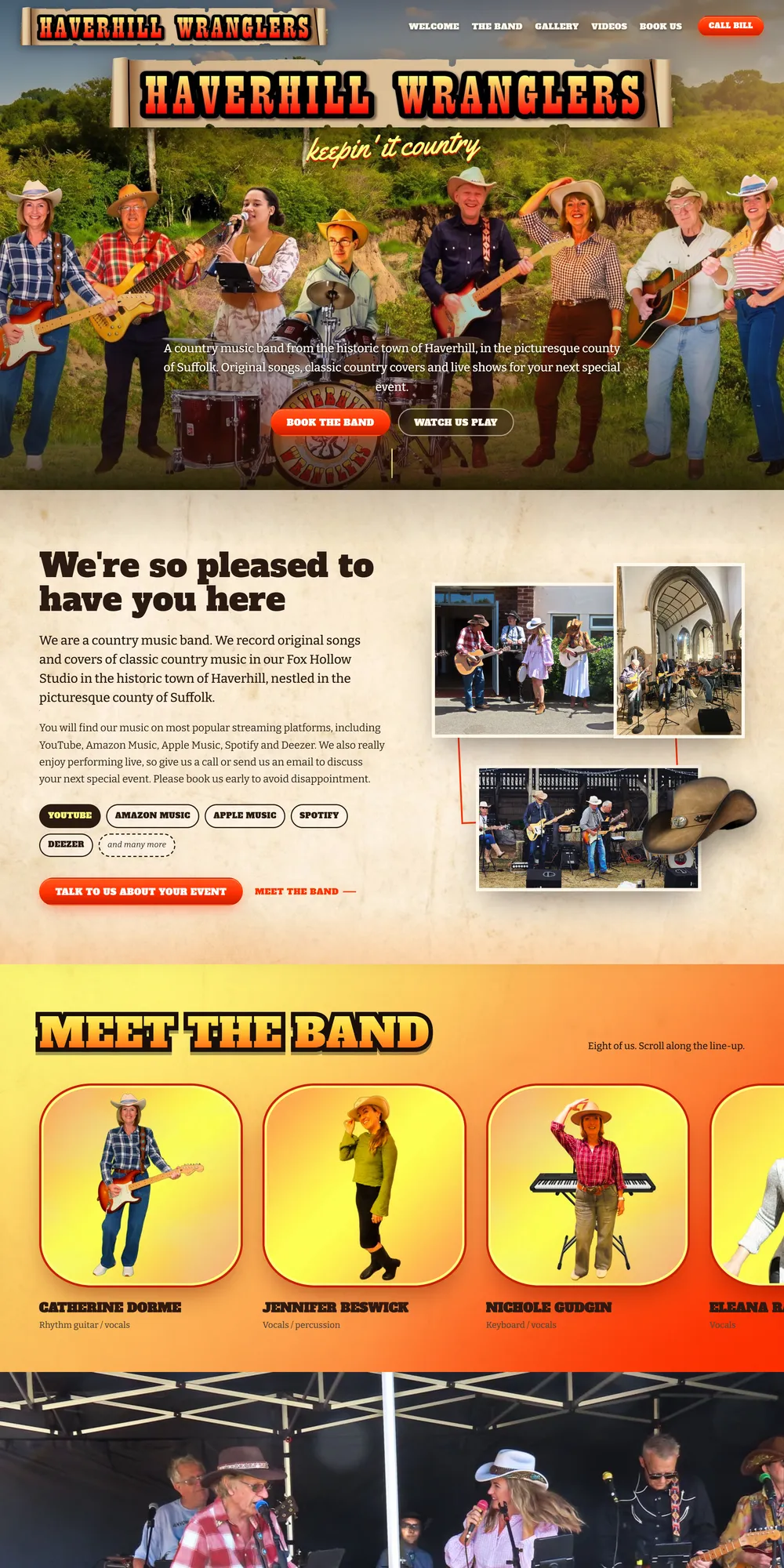 The homepage design we produced for Haverhill Wranglers