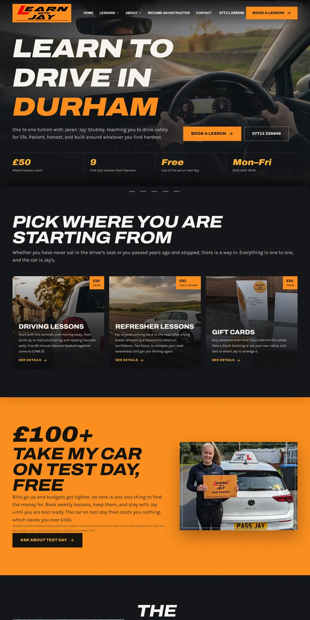 The homepage design we produced for Learn With Jay