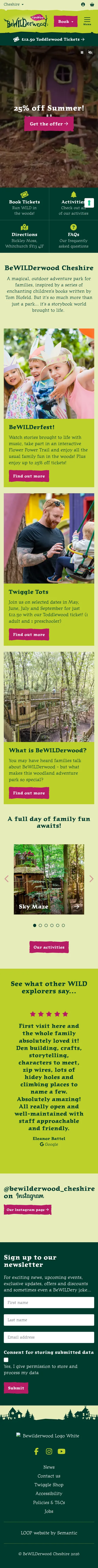 BeWILDerwood Cheshire mobile