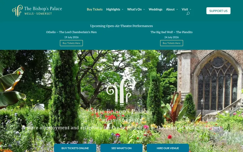 The Bishop's Palace website