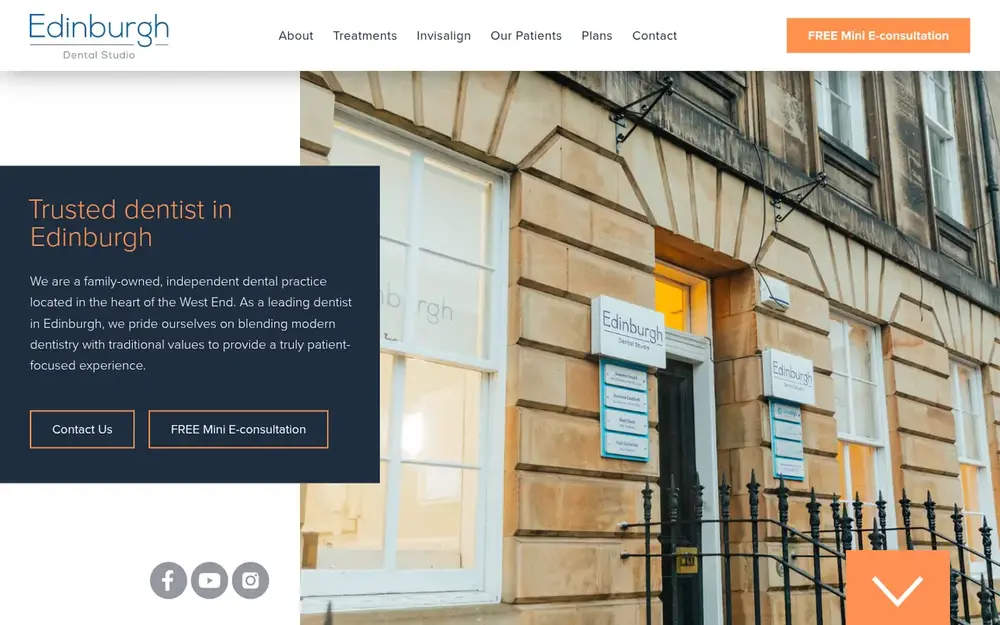 Edinburgh Dental Studio website
