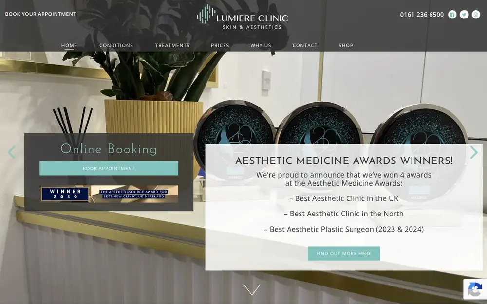 Lumiere Clinic website