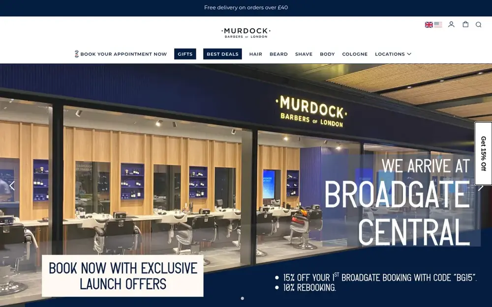 Murdock London website