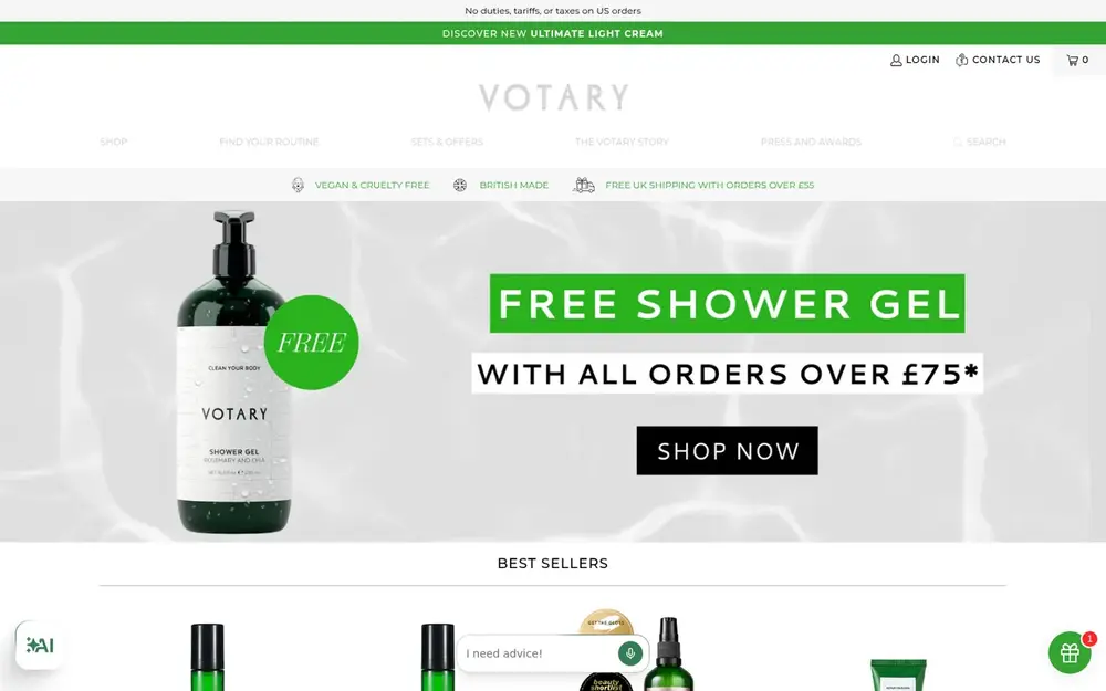 Votary website