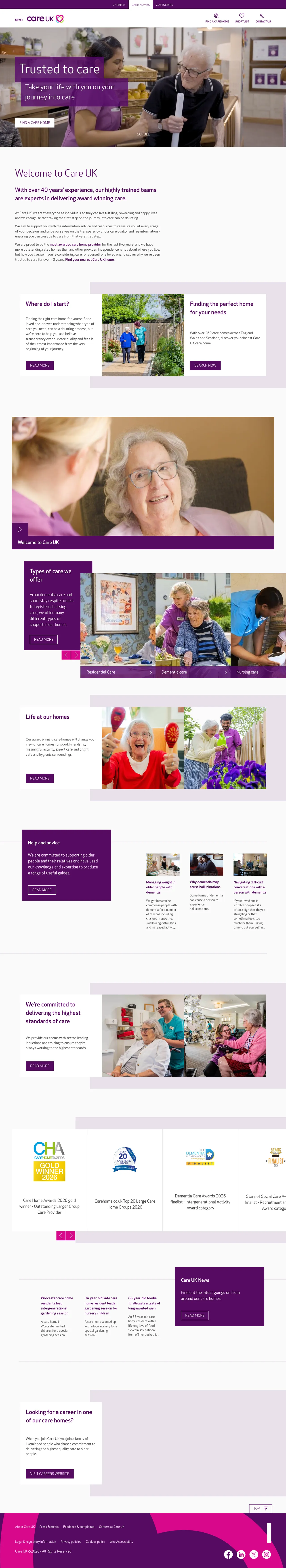 Care UK desktop
