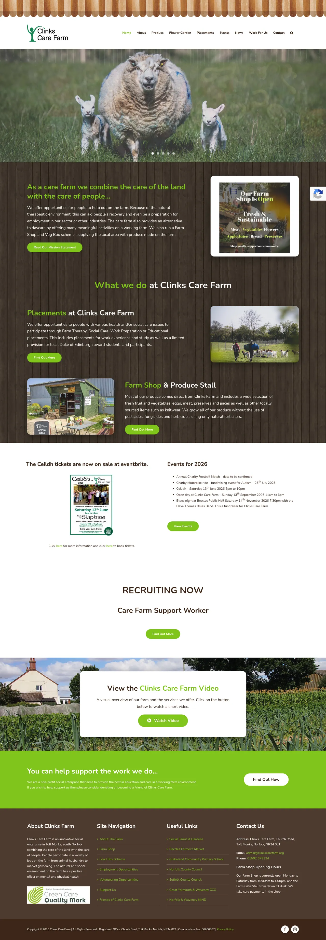 Clinks Care Farm desktop
