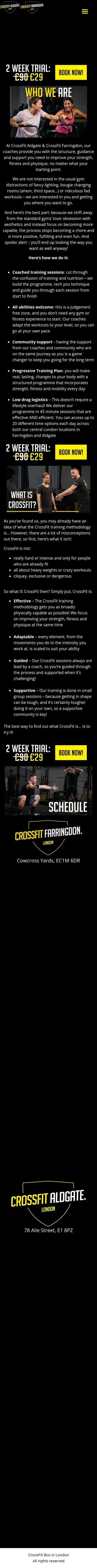 CrossFit Aldgate mobile