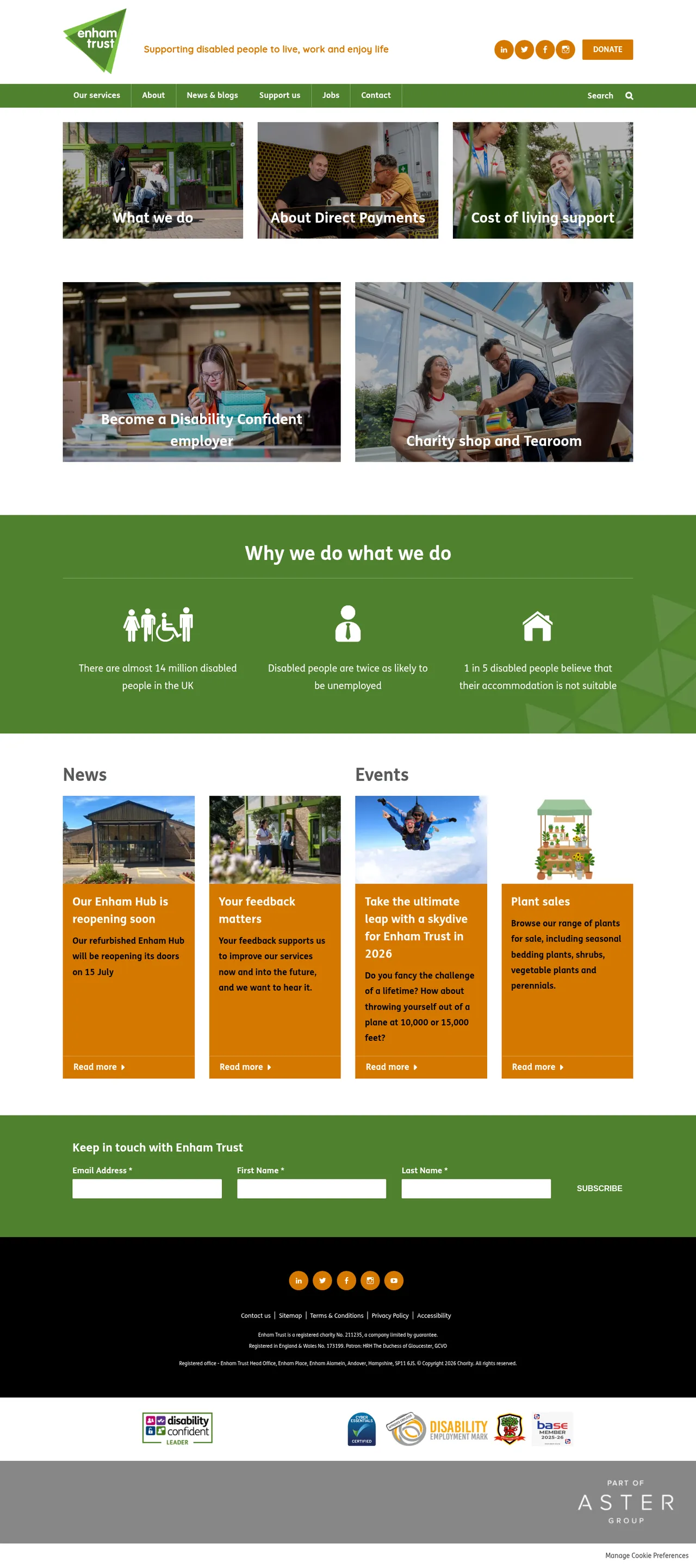Enham Trust desktop