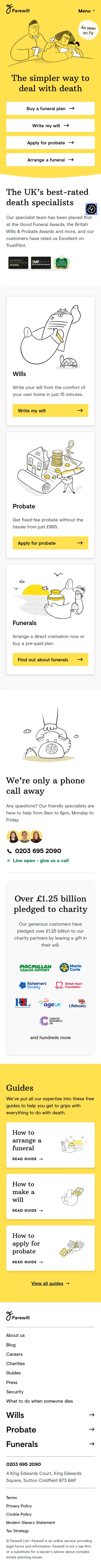 Farewill mobile