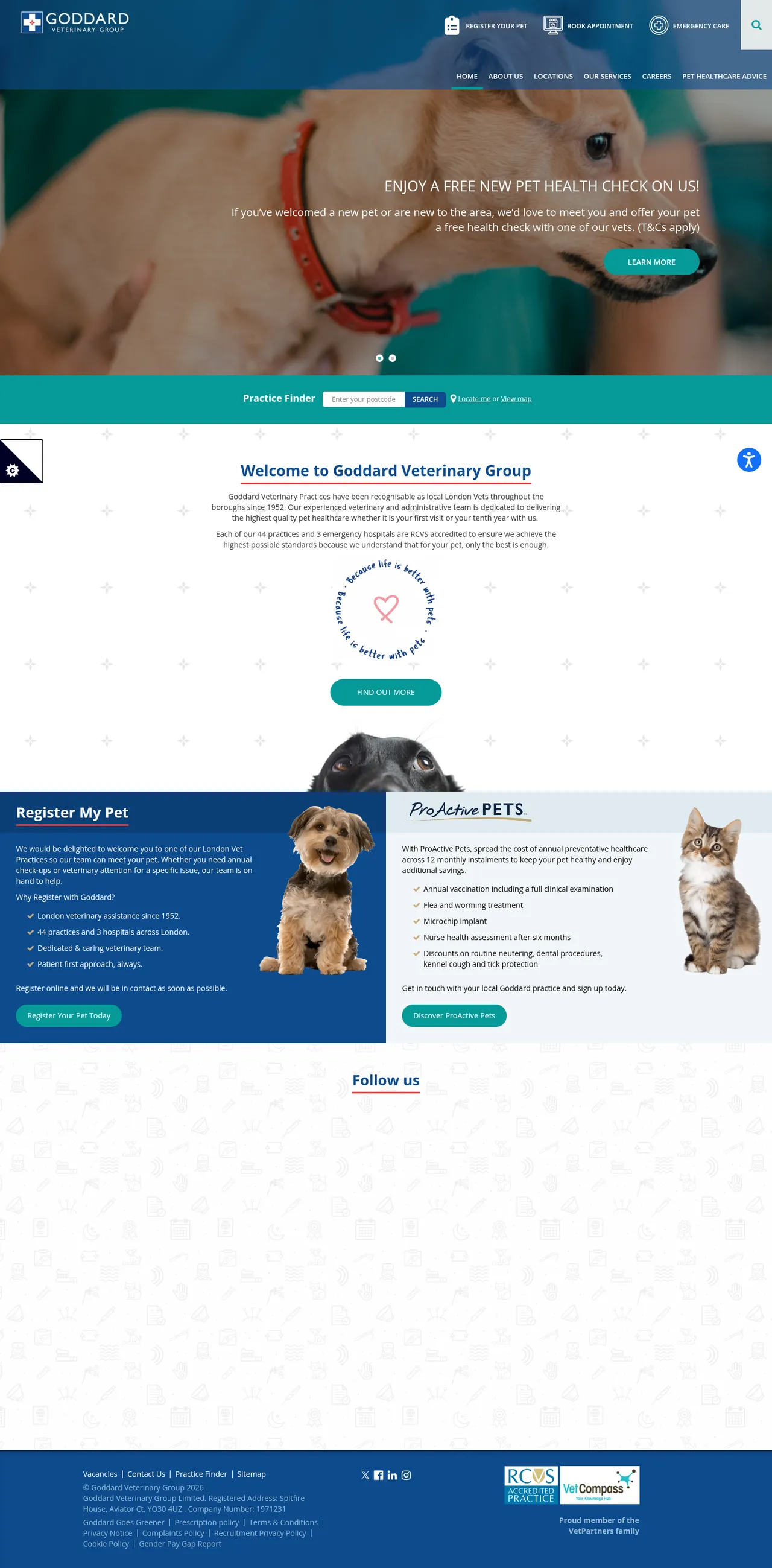 Goddard Veterinary Group desktop