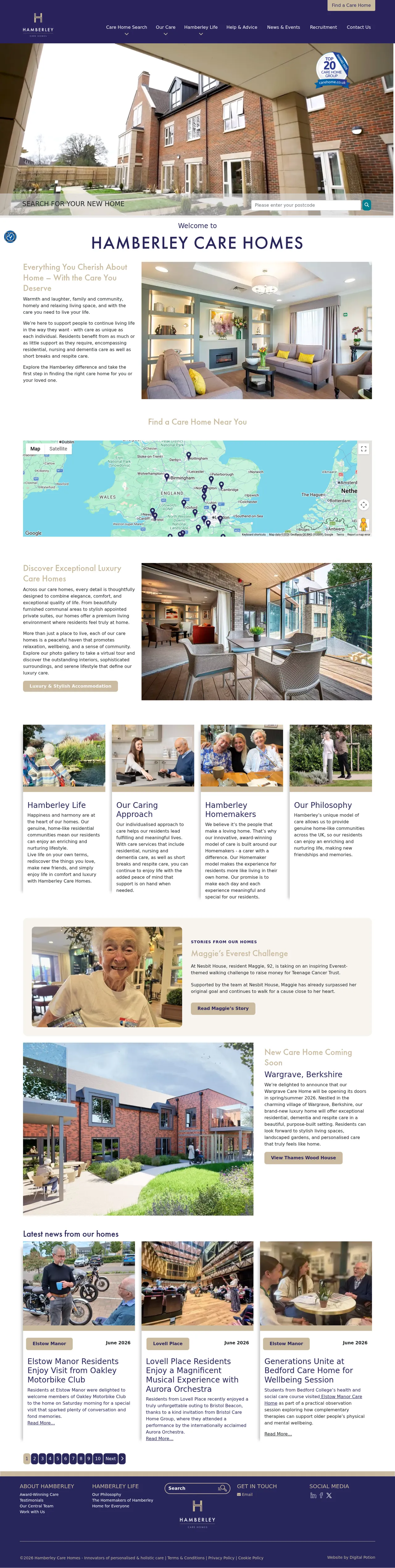 Hamberley Care Homes desktop