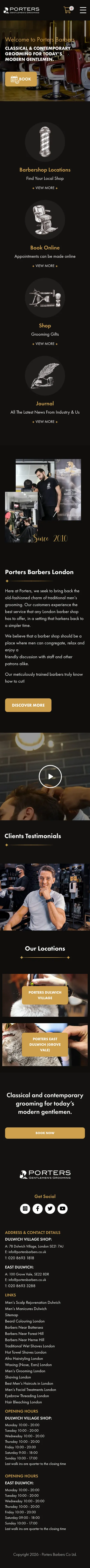 Porters Barbers mobile