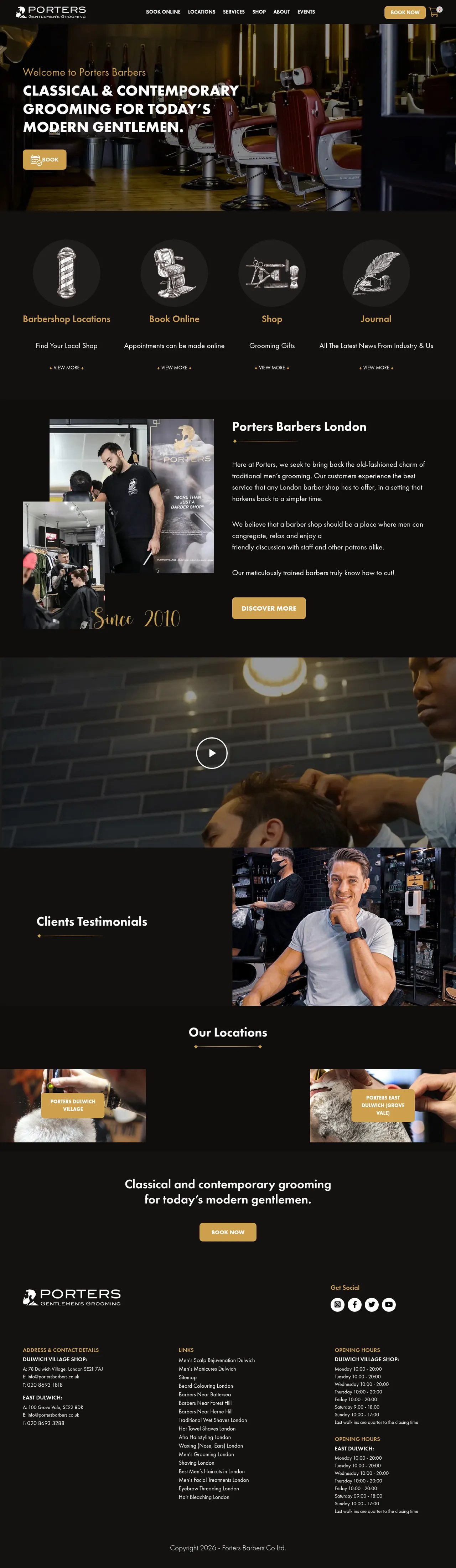 Porters Barbers desktop