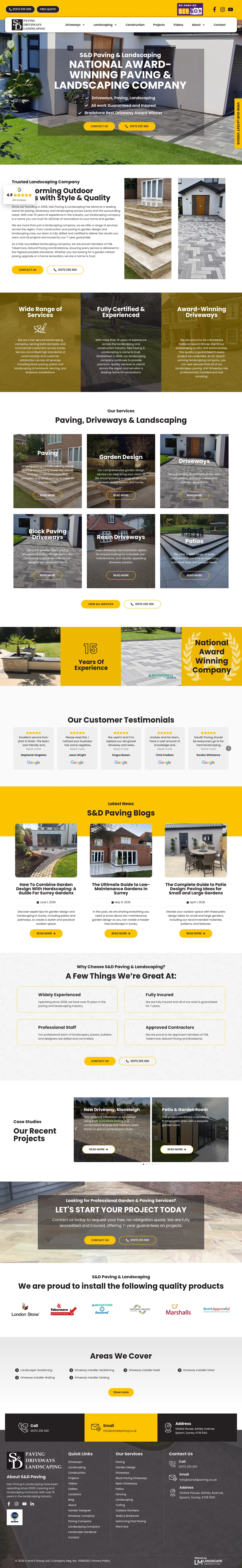 S&D Paving & Landscaping desktop