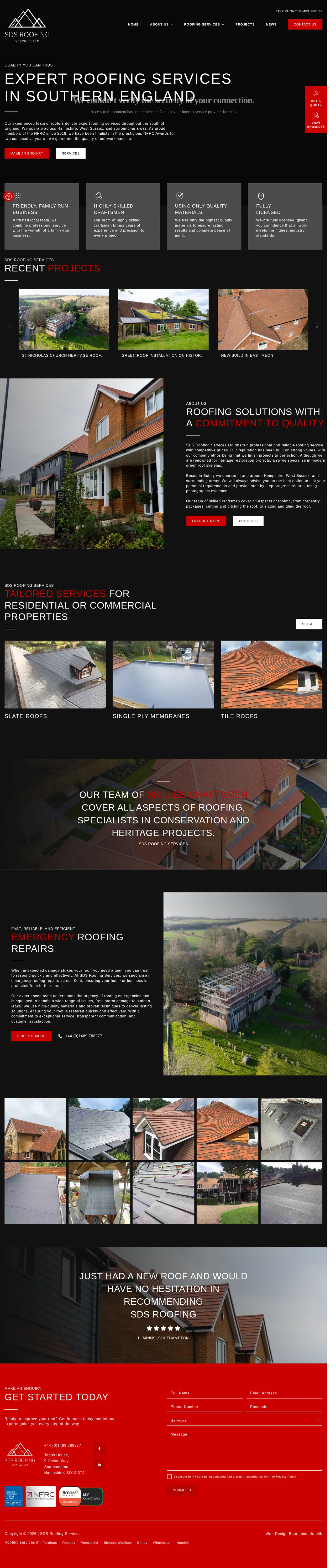 SDS Roofing Services desktop