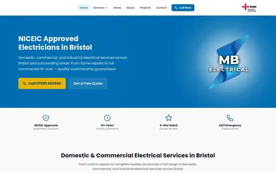 MB Electrical website