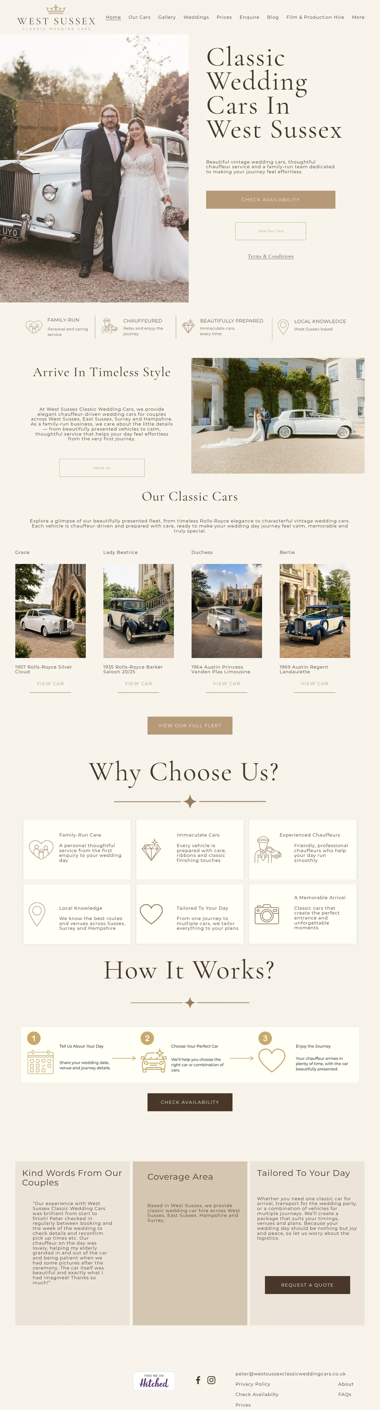 West Sussex Classic Wedding Cars desktop