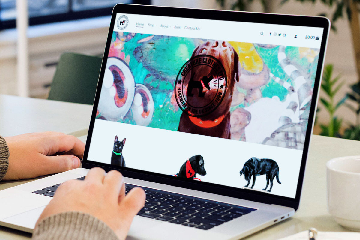 Creature Clothes website screenshot