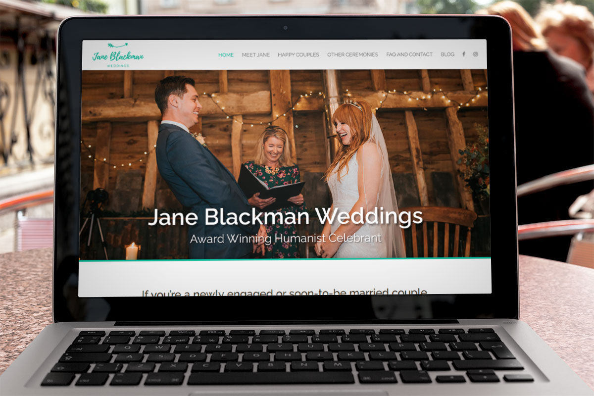 Jane Blackman Weddings website screenshot