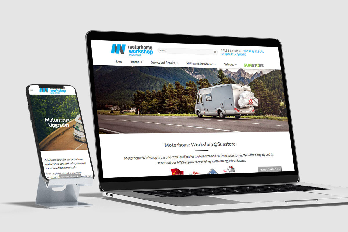 The Motorhome Workshop website screenshot