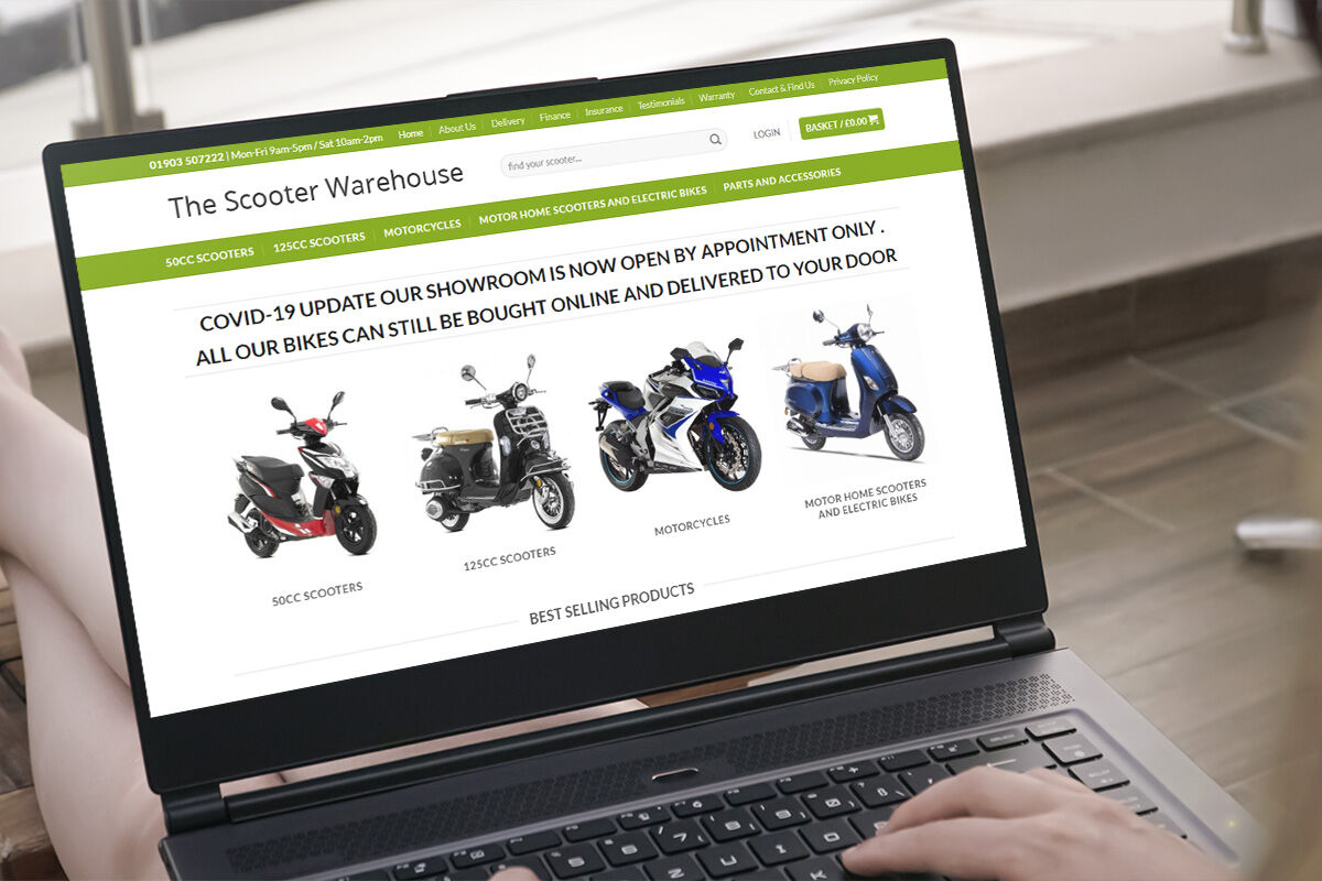 Scooter Warehouse website screenshot