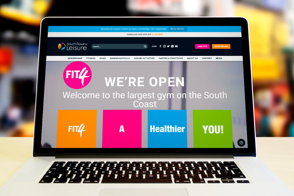 South Downs Leisure website screenshot