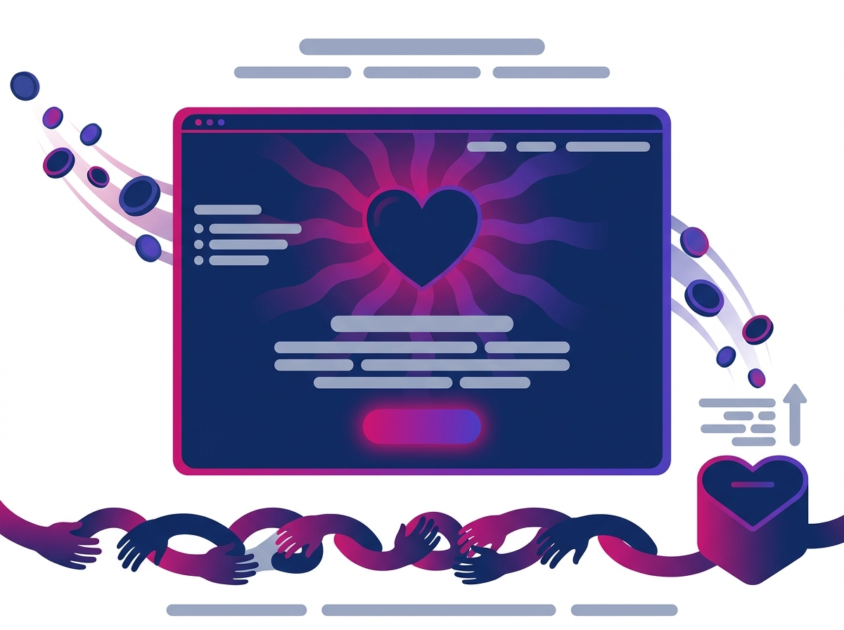 A charity website turning a moving story into a donation
