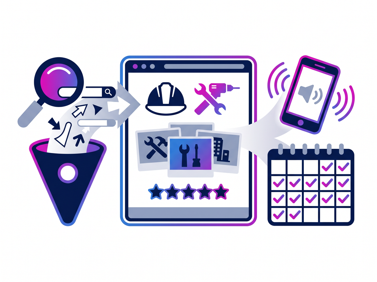 A trade website turning local searches into phone calls and booked jobs