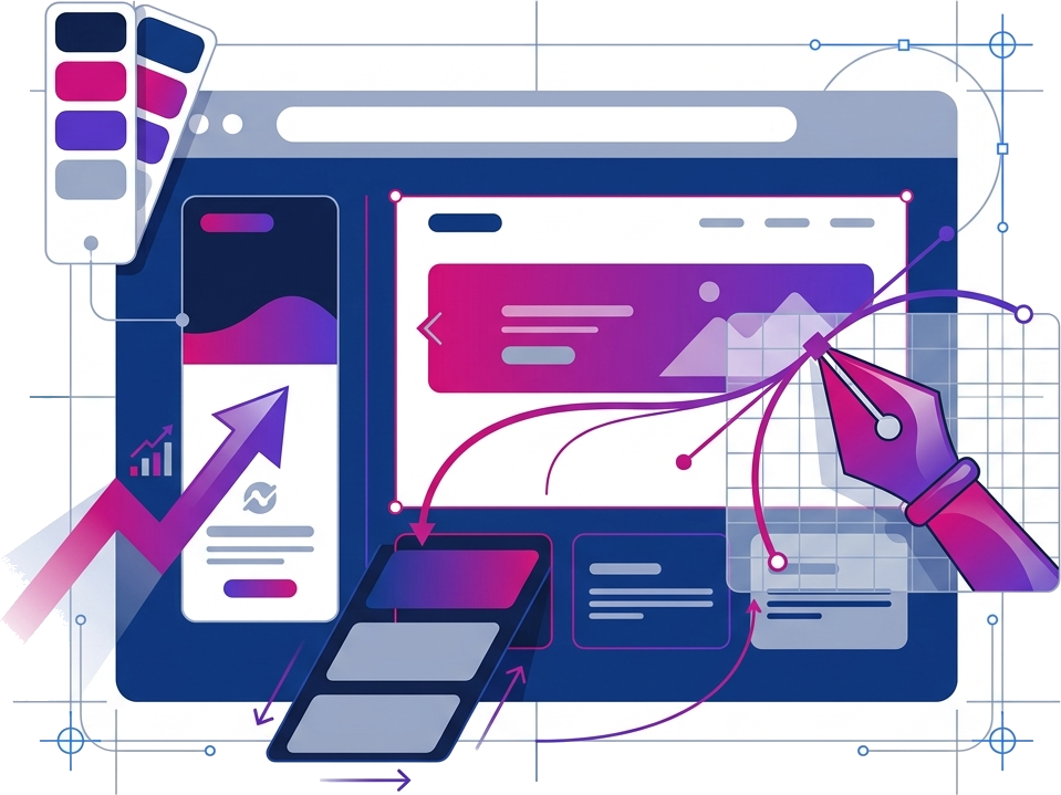 Bespoke website design in progress