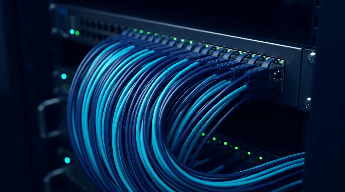 Structured cabling in a comms cabinet