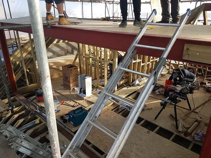 Structural steels in the loft at Sunnymead Avenue