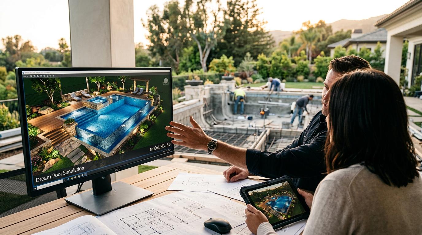 Digital Design and Simulation: How 3D Modelling Brings Your Dream Pool to Life